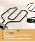 1650W Universal Electric Smoker Heating Element with adjustable thermostat for replacement in smokers and grills