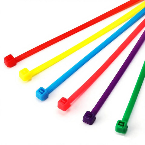 4 Inch Multicolor Zip Ties Kit Containing 480 Pcs Assorted Colors For Chicken Leg Marking, Deco Mesh Wreaths, DIY Projects, Self Locking Nylon 66 Ties