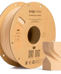 Straight Up Wood PLA Filament 1.75mm For 3D Printers With Realistic Maple Grain And Matte Finish on spool with sample print
