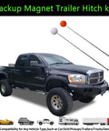 Two Pack Tall Adjustable Magnetic Trailer Alignment Kit With Extendable Poles For Boat Trailers, RVs, Campers