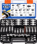 125Piece Cable Clamps Assortment Kit In 12 Sizes From 3/16 In To 2 In With 304 Stainless Steel Rubber Cushioned Wire And Pipe Clamps