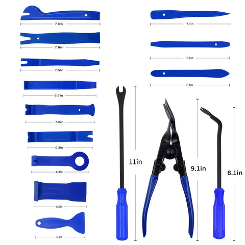 200 Piece Car Trim Removal Tool Kit Set With Plastic Panel Fasteners Remover Tools Pro Grade Auto Interior Trim Pliers