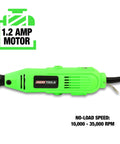 Badass Heavy Duty Corded Rotary Tool With 35 Piece Accessory Kit, Smooth Operator Multi Tool, 1.2 amp motor, 10000 to 35000 rpm.