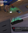 Vertex Dope Surge Protector With Detachable USB Power Strip, Six AC Outlets, Two USB A Ports And One USB C Port on desk setup