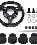 Heavy Duty 48P 83T Hardened Steel Spur Gear Set With 18T 19T 20T 21T Pinions For 1/10 RC Slash Stampede Rustler Bandit VXL XL-5 F-150 SVT Upgrade Parts 1/8 Inch 3.175mm Hole Compatible