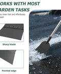 Beast Of A Floor Scraper Garden Shovel With 82 Inch Adjustable Handle scraping ice on driveway