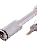 Heavy Duty Trailer Hitch Lock 5 By 8 Inch Receiver Pin With Two Keys Chrome Finish, Locking Hitch Pin for cars, trucks and trailers