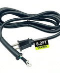 Heavy Duty Kickass Replacement Power Cord Compatible With Skilsaw Worm Drive Circular Saw 14 AWG 3 Prong 8.2FT Black Rubber Cable.
