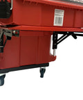 Foldable Side Mount Rack For Milwaukee Packout System, Heavy Duty Side Storage Organizer For Wall Or Floor Mount, red toolbox