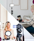 Pro Grade Dimmable USB LED Video Lights Kit With 5600K Daylight Adjustable Tripod Stand used for makeup and live stream setup