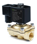 Half Inch Brass Solenoid Valve 24V AC Normally Closed Electric Valve For Water Air Diesel 0.1 To 10 Bar Pressure Range With Half Inch NPT Thread For Quick Installation Durable Operation