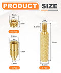 40 Piece Set M3 Heat Set Inserts With Soldering Tip 5mm Outer Diameter 7mm Height Brass Knurled Nut Rod Inserts For 3D Printing And Plastic Parts DIY Electronics, detail view with dimensions and components.