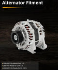 110 Amp 12 Volt Alternator Replacement Drop In For Mazda 6 2009 To 2013 3.7L And Mazda CX 9 2007 To 2015 3.5L And 3.7L With 6 Groove Pulley CW Rotation Durable Auto Electrical Part