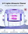 Visual of Retainer Cleaner Machine With 45kHz Ultrasonic Cleaning And LED Digital Timer 200ml Capacity, showcasing inner mechanism.