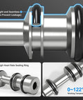High heart rate sealing rings with tight, seamless sealing on metal cylinder, designed to prevent leakage, withstands 0~122°F.