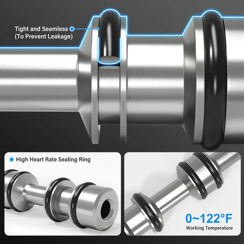 Close-up of Two Position Five Way Solenoid Valve with tight sealing and 1/2 inch NPT ports for electric control in AC systems.