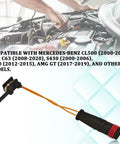 Mechanic working on engine with Mercedes-Benz Brake Pad Wear Sensor Front And Rear Kit For W211 W220 E Class CLK Models shown
