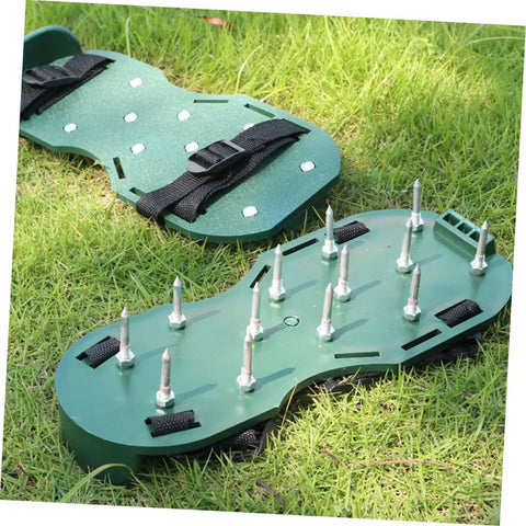 20 Piece Lawn Aerator Shoes Spikes Replacement Metal Pegs For Garden Soil Aeration And Lawn Care Tools on grass
