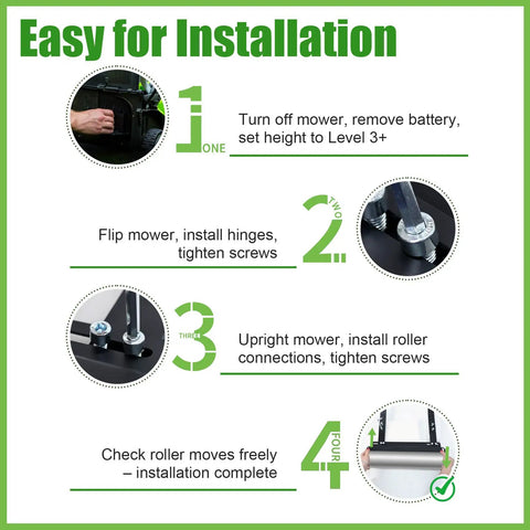 Installation steps for Heavy Duty Lawn Striping Kit For 21 Inch Push Mowers Compatible With LM2100 Series