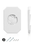 Vinyl Siding Mounting Block With Built In Electrical Box, Outdoor Light Mount Plate Kit For 1/2 Inch Siding, White 1 Pack, side view