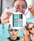 Easy On The Go Eyeglass Scratch Repair Kit With Cleaning Solution And Lens Polish, images of spray bottles and usage examples