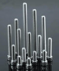High Octane 1/4-20 X 1 Socket Head Cap Screws In Knockout 304 Stainless Steel showing various lengths and sizes.