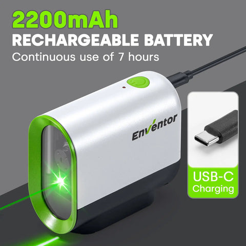 Dual Laser Level With Tripod USB Rechargeable 2200mAh Battery Self Leveling IP54 Waterproof Dustproof Shockproof 7 Hour Runtime For Precise DIY And Pro Projects USB-C charging port