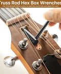 Guitar Truss Rod Wrench Set Of 23 Pieces For Gearheads With 4mm 5mm 1.2mm 1.5mm 2mm 2.5mm 3mm 3.2mm 4mm 4.7mm 5mm And 6.35mm 7mm 8mm Hex Box Wrenches Plus Fretboard Radius Gauge For Precise Neck Adjustments, truss rod hex wrench in guitar neck