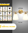 Dope Gold Bathroom Vanity Light Fixture With Frosted Glass Shade Two Light Over Mirror Vanity Lighting Brass Wall Lamps