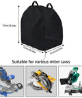 Kick Ass Miter Saw Cover Crafted From Thick Waterproof Oxford Cloth Featuring A Snug Drawstring Hem And Easy Grip Handles for 72cm by 61cm miter saws