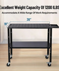 Heavy Duty Steel Welding Table Rock Solid Workbench delivering knockout stability and a massive 1200 pound weight limit with 36 x 19 inch surface.