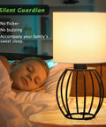 Two Modern Table Lamps For Bedroom Nightstand Dorm Or Office With White Fabric Shade And Black Metal Base Compact Desk Lamps Great For Reading Bulbs Not Included Ideal For Bedside Lighting Study Desks And Cozy Living Room Ambiance