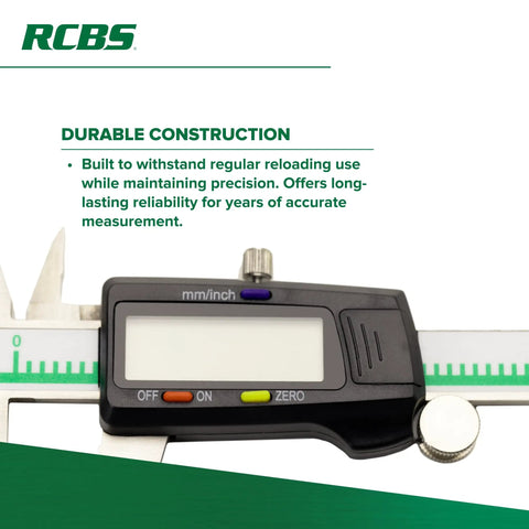 Digital Calipers 0 To 6 Inch For Reloading, Accurate Case And Cartridge Measurements, Precision Digital Caliper For Full Length Sizing, Reliable Tool For Handloaders And Ammo Crafters, Great For 280 Remington