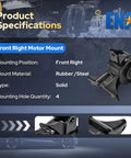 Front Right Engine Motor Mount For Honda Accord 1998 Through 2002 V6 3.0L Odyssey 99 Through 04 Acura CL And TL showing rubber and steel construction.