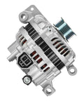 Side view of 90 Amp 12V New Alternator For Mazda 6 2.3L 2003 2004 2005 Plug-And-Play Direct Fit Replacement With 6 Groove Pulley
