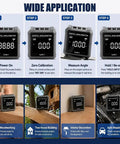Step-by-step guide for using Straight Shooting Digital Angle Finder And Level With A Super Grippy Magnetic Base.