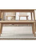 Dining set featuring oak solid wood furniture legs with 50cm replacement, angled black cone design with easy assembly hardware.