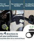 Waterproof Bluetooth Media Button Remote For Car, Bike, And Motorcycle on steering wheel, motorcycle, and bike handlebar