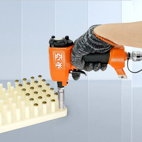 Using 1170 Pneumatic Decorative Nailer For Upholstery Tacks And Furniture Finishing, Lightweight Aluminum Body At 1.4 Lbs