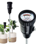 All-In-One Soil pH And Moisture Meter For Garden, Lawn And Farm Use with 295mm probe, shown with indoor plants in pots.