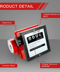 1.5 Inch Aluminum Mechanical Fuel Flow Meter FM-40 Series With Four Digital Readout, diesel and kerosene fuel transfer