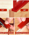 Using 6 Inch Mini Carpenter Square With 0.7mm Mechanical Pencil for 90 Degree miter marking on wood