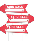 Red Arrow Yard Sale Signs With Stakes 16x5 Inches Double Sided Outdoor Estate Sale Signs For Business This Way Arrow