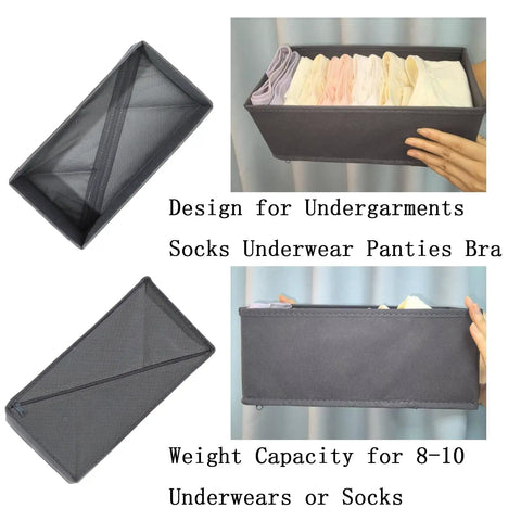 Collapsible Fabric Storage Bins Three Pack Deck Out Your Drawers And Keep Your Gear Snug With These Foldable Dividers For Socks Underwear And Gadgets In Comfy Gray