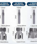 All In One PVC Pipe Threader Kit For Internal And External Threads On One Half, Three Quarter, And One Inch PVC PPR Pipes