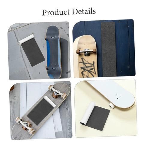 Weatherproof Grip Tape Sheets For Skateboards Longboards And Electric Scooters Non Slip High Traction Deck Cover Black 33 X 9 Inches applied