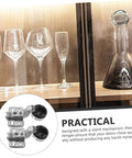 Two Pack Soft Close Cabinet Hinges With Hydraulic Damping For Frameless Cabinets in display with glassware