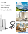 Heavy Duty Linear Actuator 1500N Alloy Steel Silent Motion Control For Camera Stands IP54 Waterproof with versatility shown