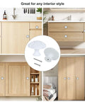 Boho Woven Resin Drawer Knobs Set Of 12 White Braided Cabinet Pulls For Kitchen Bathroom And Bedroom Furniture installed on cabinets