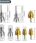 Dimensions of Drill Style PPR Pipe Threader And Reaming Kit For One Half Inch And Three Quarter Inch PVC Pipes